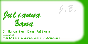 julianna bana business card
